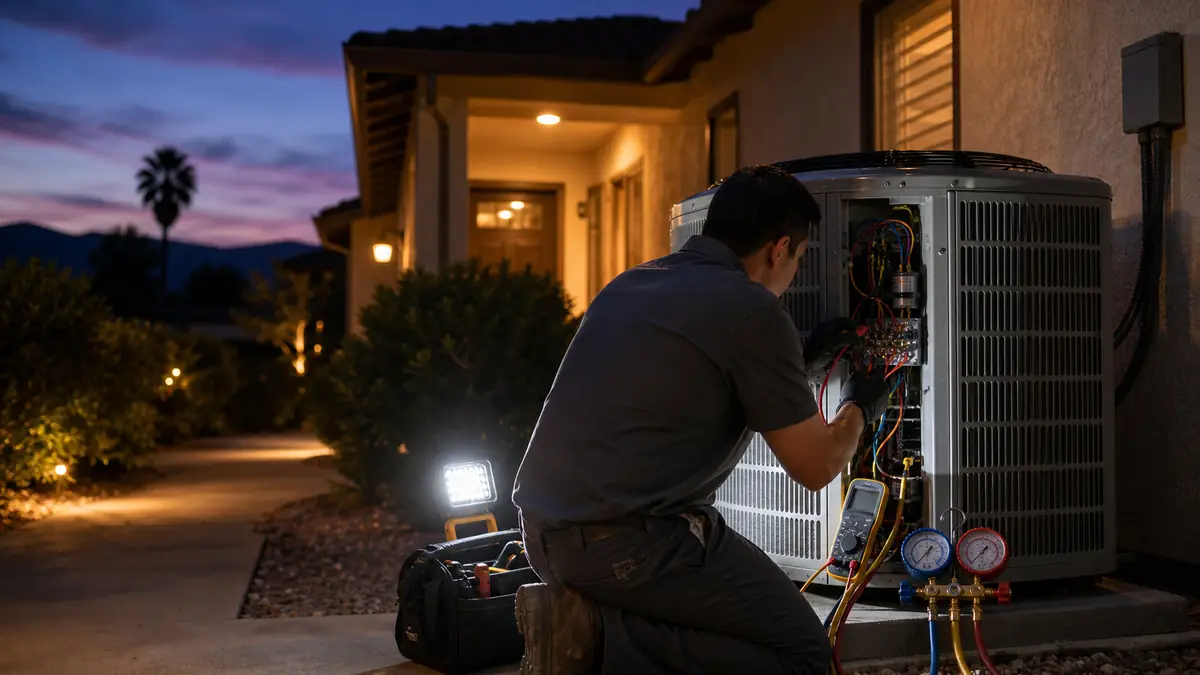 Emergency Trane AC repair on a hot afternoon in Glendale, CA